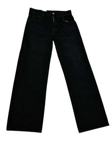 Black straight fit denim jeans