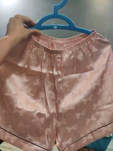 Pink Satin Pajama Top