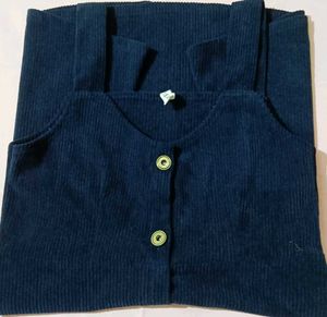 Cute Navy Button-Down Dress
