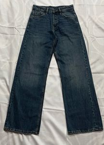 Classic Blue Wide-Leg Denim Jeans size 26 fit