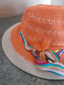 Girls Straw Sun Hat