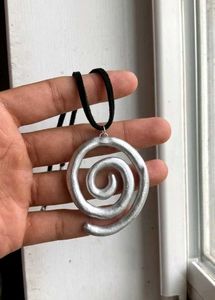 Silver Spiral Pendant Necklace