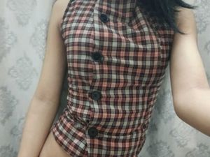 cute handmade Plaid Top!🍞🍓