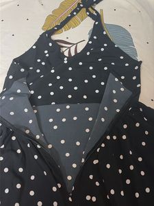 Black Polka Dot Halter Maxi Dress