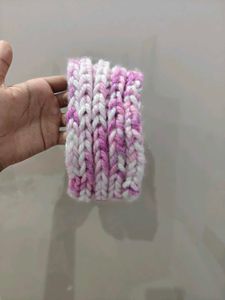 Chic Pink &amp; White Crocheted Headband
