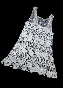Combo: Polka Dot Dress and Crochet top🤎🩶