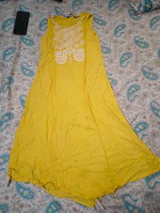 Vibrant Yellow Embroidered Kurta