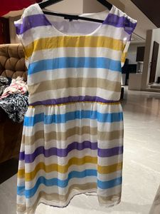 Colorful Striped Casual Dress