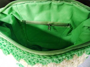 Vibrant Green Crochet Sling Bag