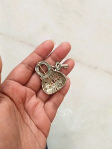 vintage Lock &amp; Key Charm Brooch