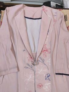 Elegant Pink Floral Long Shrug