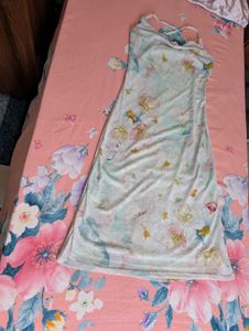 Pastel Floral Bodycon Midi Dress 🌸