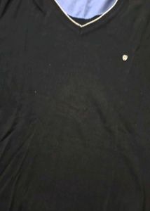 Men's Black V-Neck Sweater