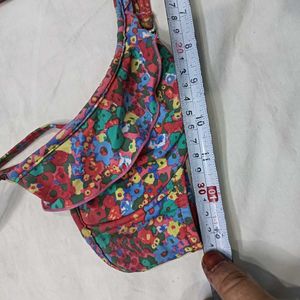 Floral 🪔Ruffle Bikini Top