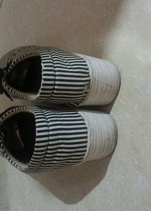 Striped Canvas Sneakers