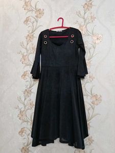 Sparkly Black Fit &amp; Flare Dress