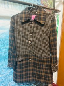 Stylish Plaid Women's Coat