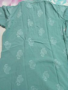 Light Blue Printed Kurta
