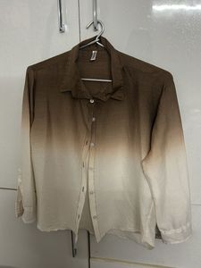 Dip-Dye Button-Up Shirt