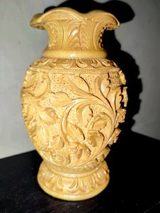 Carved Wooden Vase