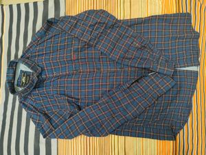 Men's Blue Checked Casual Shirt