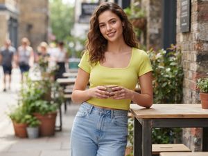Cute Yellow Cropped Top