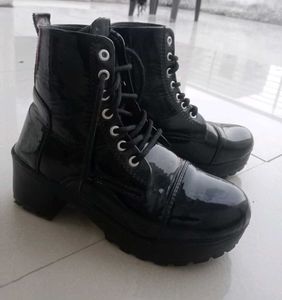 Chunky Platform Lace-Up Boots