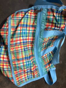 Colorful Plaid Duffle Bag