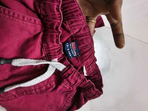 Maroon Jogger Pants for Boys