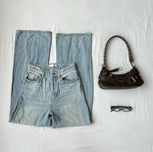 H&M Wide Leg Light Wash Jeans