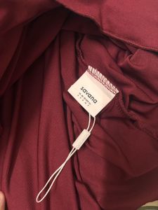 Elegant burgundy Flared Sleeve Dress