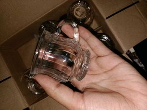 Set of 6 Clear Glass Cups