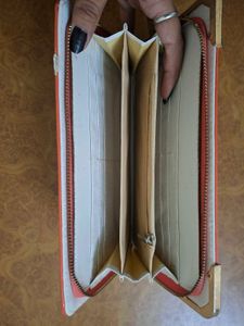 Chic Orange &amp; White Wallet