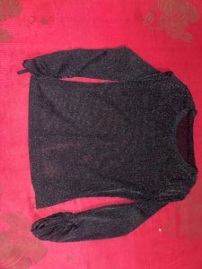 Sparkly Sheer Long Sleeve Top