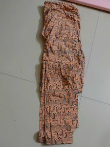 Orange Giraffe Print Palazzos