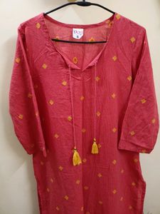 Cotton Kurti With Thread Work 🧡🟡