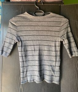Striped Ribbed Knit Top