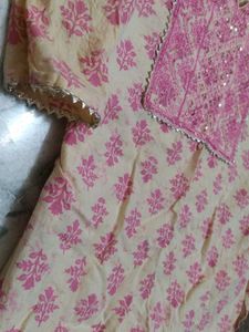 Pink Printed Kurta