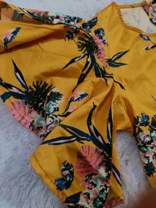 Printed Ruffle Top
