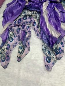 Purple Ombre Gown with Floral Applique