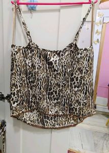 Leopard Print Cami Top y2k