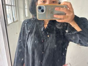 Pleated Black vintage top