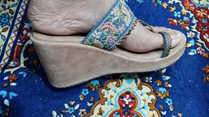 Embroidered Ethnic block heel