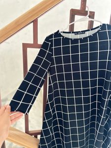 New black checked dress