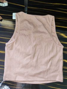 Ribbed Sleeveless V-Neck Crop Top