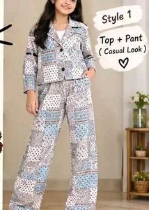 girl  top pant set