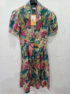 Colorful Midi Shirt Dress