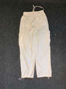 Y2K Stylish Cream Cargo Pants