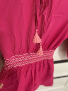Zara Pink Embroidered Dress