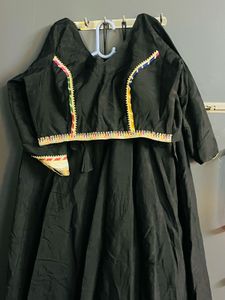 Black Ethnic Skirt with Dupatta and Blouse